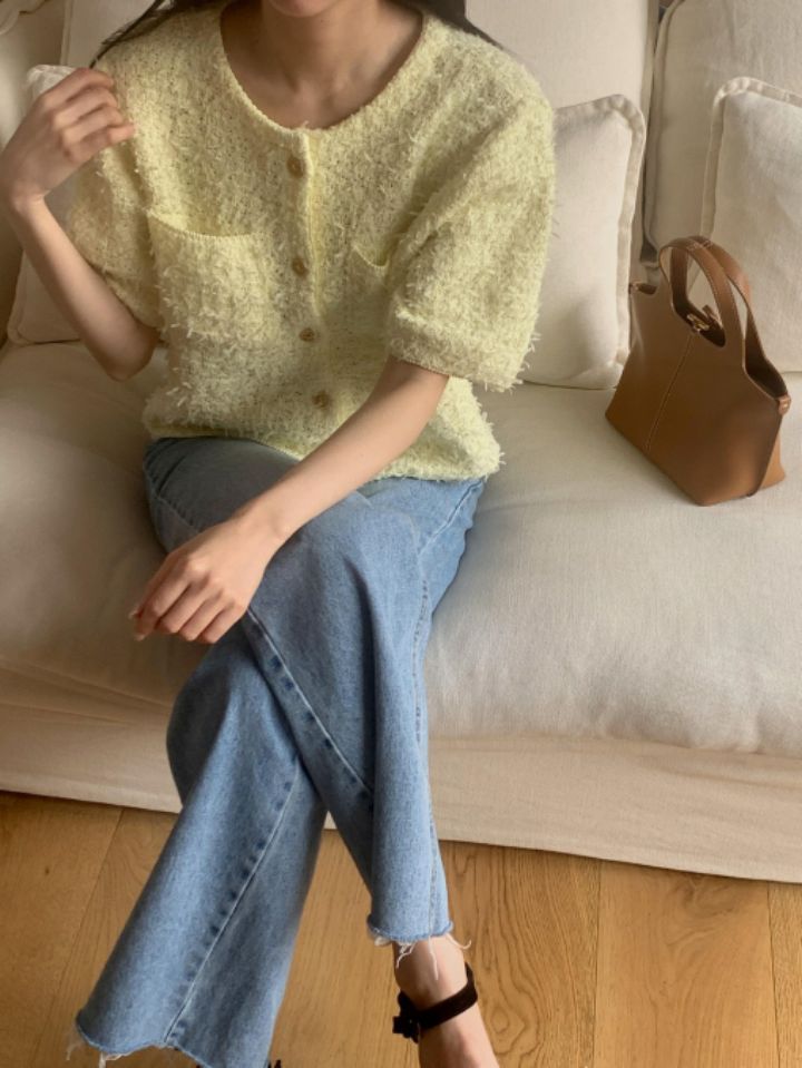 PLAYLIST韓國直郵東大門代購女裝新款24春夏推薦職業針織衫confetti針織衫