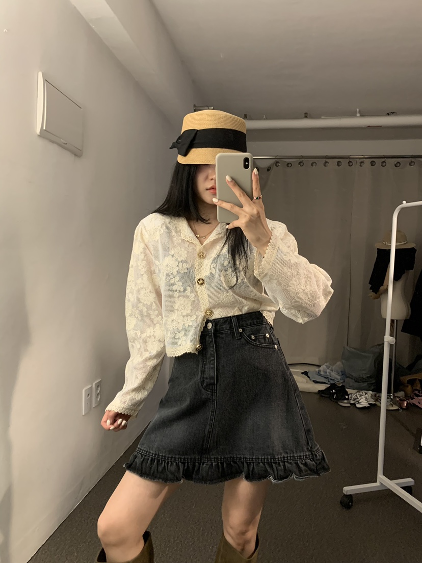 JUPITER直郵韓國代購女裝新品休閑職業時尚人氣真品襯衫蕾絲衫JUPITER襯衫/蕾絲衫