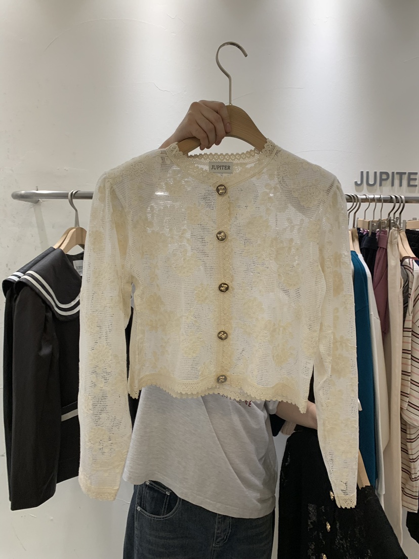 JUPITER直郵韓國代購女裝新品休閑職業時尚人氣真品襯衫蕾絲衫JUPITER襯衫/蕾絲衫