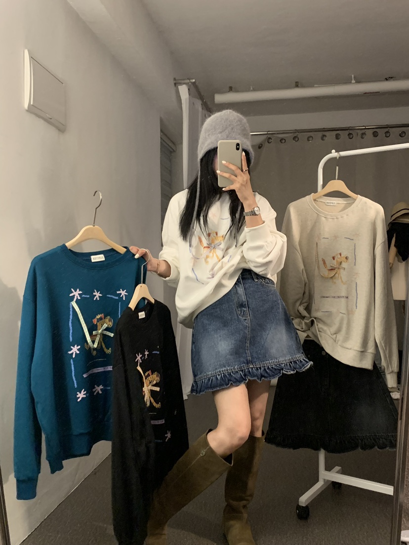 JUPITER韓國直郵東大門代購女裝新款時尚推薦職業人氣休閑衛衣JUPITER衛衣