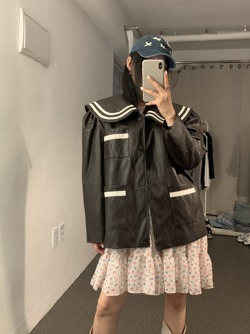 JUPITER直郵韓國代購女裝新品人氣真品時尚職業24春夏夾克皮革JUPITER夾克