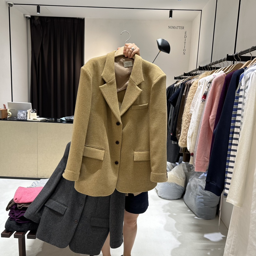 NOMATTER EDITION韓國直郵女裝新款熱賣休閑真品時尚職業夾克NOMATTER夾克圖色2