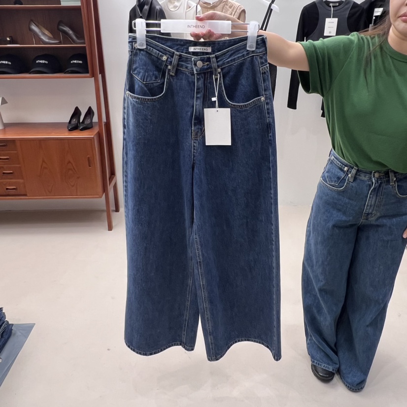 AVOIR韓國直郵東大門實拍女裝新品24春夏時尚休閑推薦牛仔褲INTHEEND牛仔褲圖色1