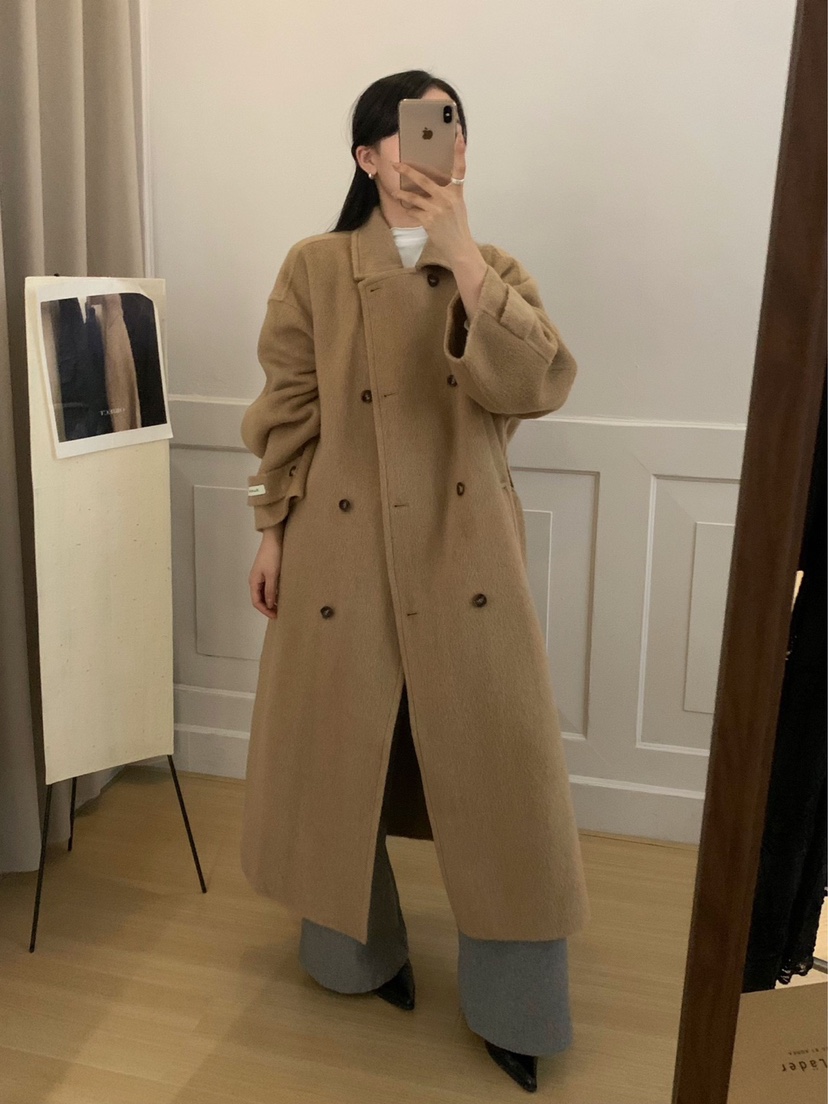 BONHEUR韓國直郵東大門代購女裝新款職業熱賣中長款大衣含腰帶BONHEUR-2件起中長款大衣