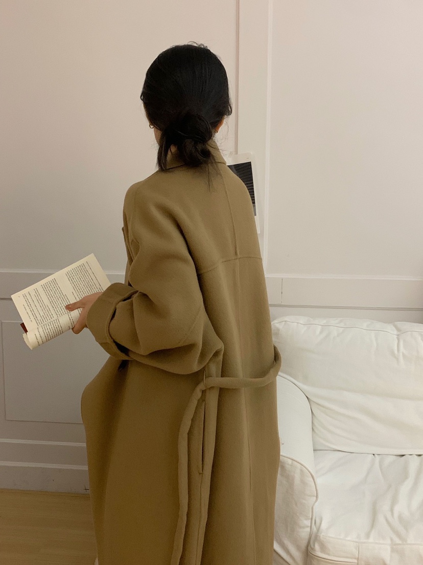BONHEUR韓國直郵女裝新款休閑真品24春夏中長款大衣含腰帶BONHEUR-2件起中長款大衣