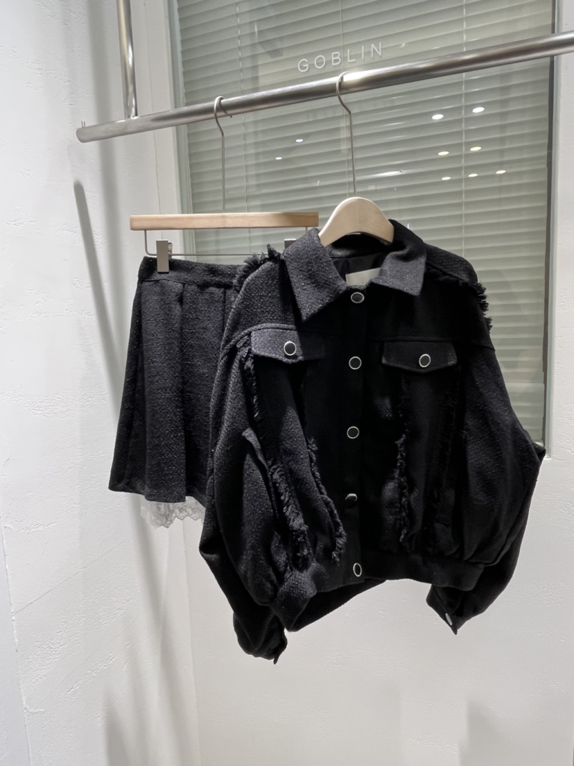 GOBLIN韓國直郵東大門實拍女裝新品推薦休閑時尚熱賣短裙花呢MUYBIEN短裙