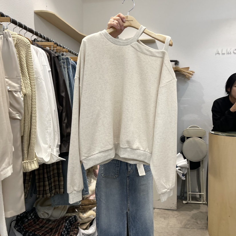 ALMOND PEPE直郵韓國代購女裝新款24春夏推薦職業休閑衛衣ALMOND PEPE衛衣