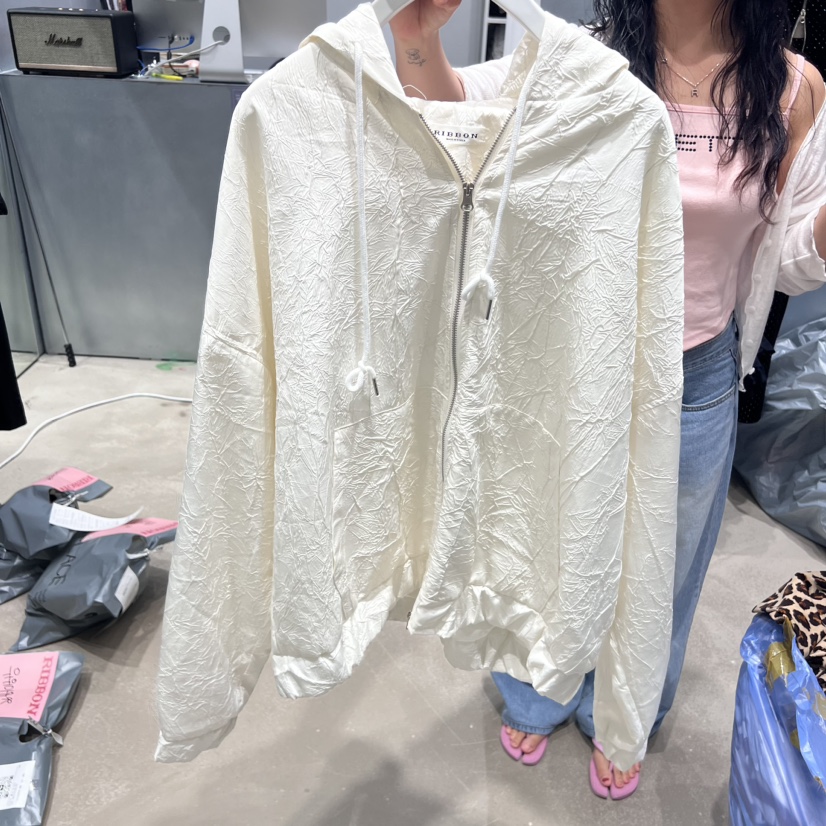 RIBBON韓國直郵東大門實拍女裝新款24春夏時尚休閑推薦衛衣RIBBON衛衣圖色1