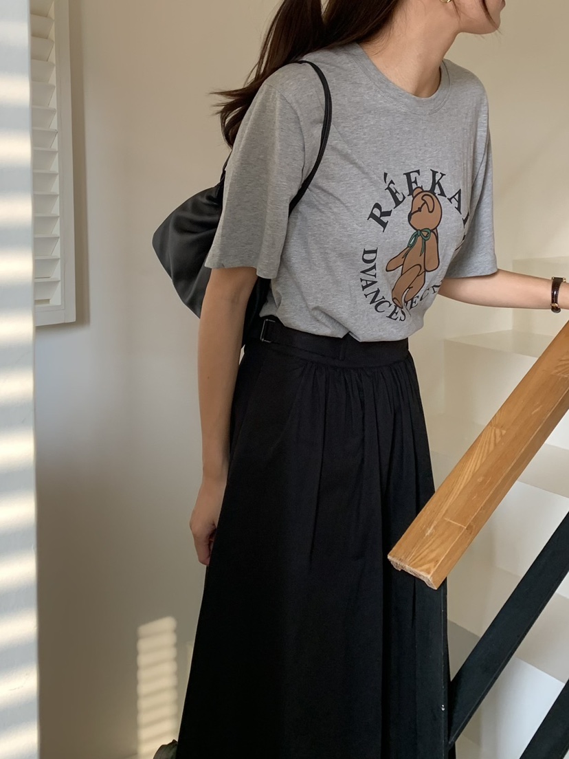 HOUSE OF/DE MERRY韓國直郵女裝新品熱賣時尚職業T恤小熊HOUSE OF/DE MERRYT恤