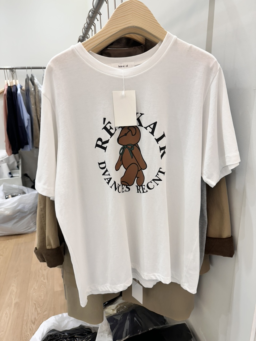 HOUSE OF/DE MERRY韓國直郵女裝新品熱賣時尚職業T恤小熊HOUSE OF/DE MERRYT恤圖色3