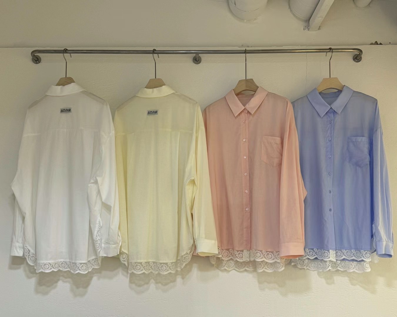 OPENING TITLE韓國直郵東大門代購女裝新款熱賣襯衫蕾絲衫anag/OPENING TITLE襯衫/蕾絲衫