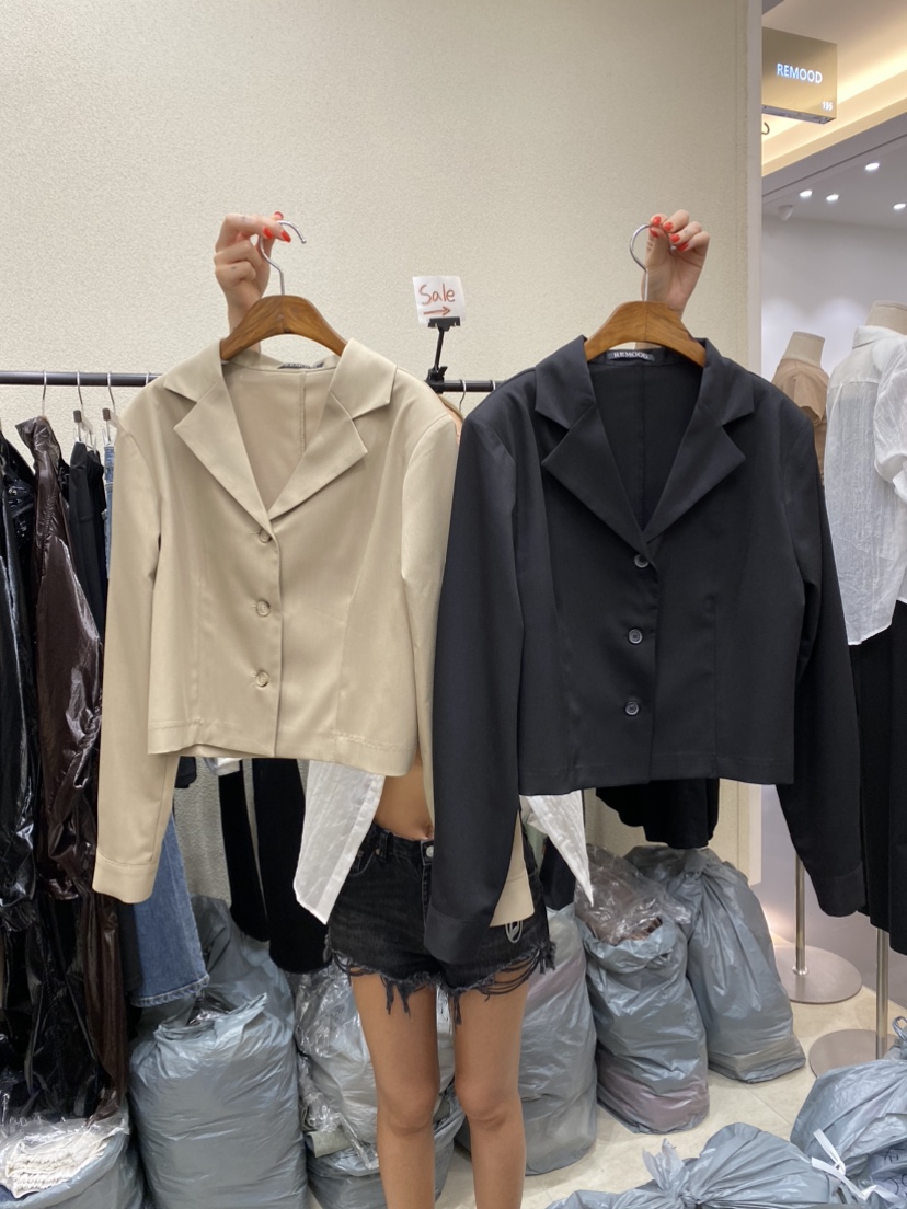 REMOOD直郵韓國代購女裝新品休閑時尚推薦職業24秋冬夾克FRENCH DOOR夾克