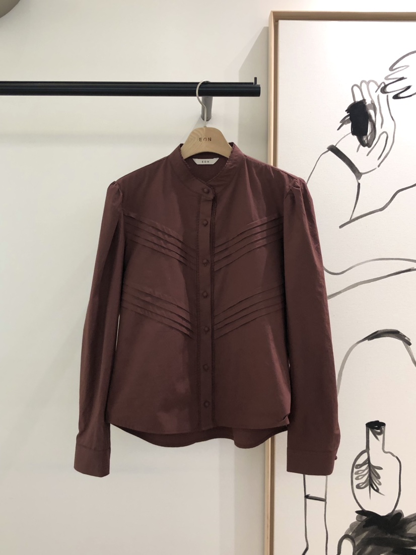 EON直郵韓國代購女裝新品真品休閑熱賣推薦職業24秋冬襯衫蕾絲衫JANIE襯衫/蕾絲衫圖色2