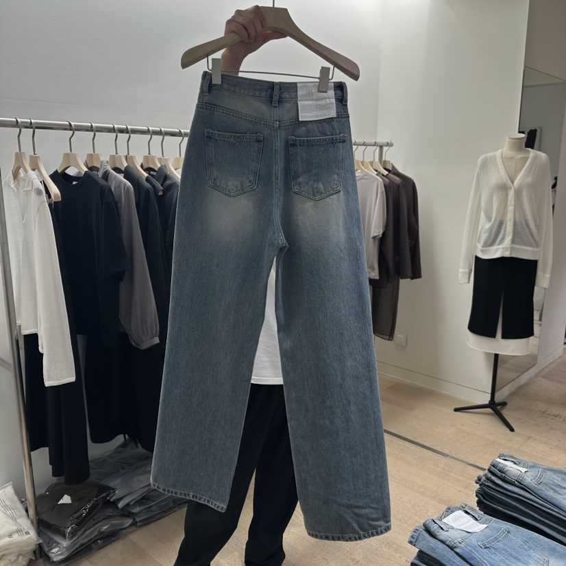 HAUTTE韓國直郵女裝新品時尚人氣24秋冬真品牛仔褲牛仔布HAUTTE牛仔褲