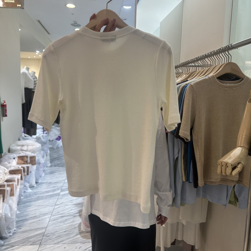 LENUE韓國直郵女裝新品職業推薦24秋冬真品人氣熱賣時尚T恤LENUET恤