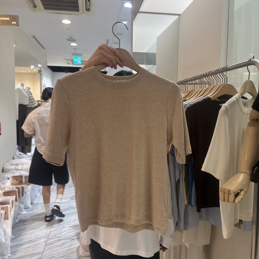 LENUE韓國直郵女裝新品職業推薦24秋冬真品人氣熱賣時尚T恤LENUET恤圖色2