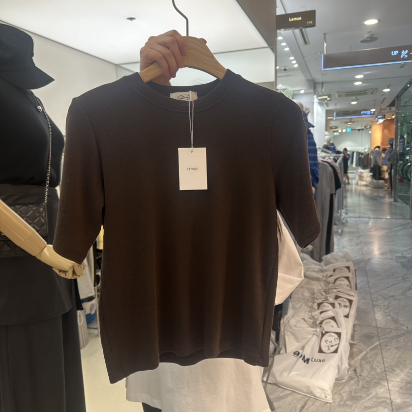 LENUE韓國直郵女裝新品職業推薦24秋冬真品人氣熱賣時尚T恤LENUET恤圖色9