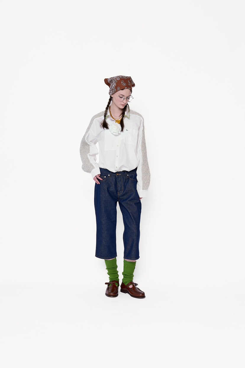 POLAROMO韓國直郵女裝新品熱賣時尚推薦職業人氣24秋冬牛仔褲POLAROMO牛仔褲