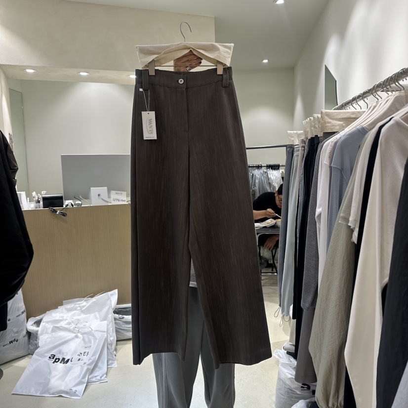 WANTS韓國直郵東大門代購女裝新品職業24秋冬推薦時尚休閑褲DENISE休閑褲圖色2