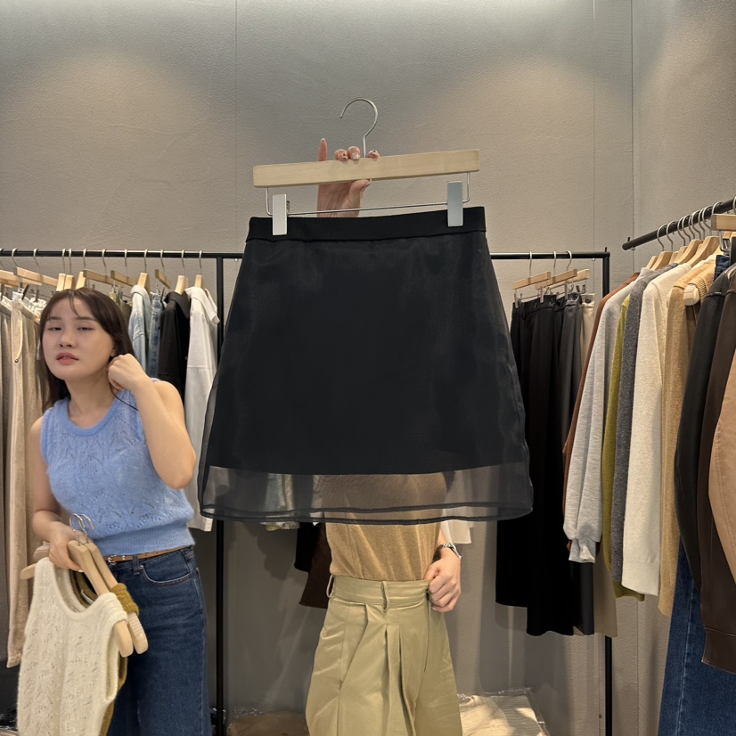 NO.JO.AH韓國直郵東大門實拍女裝新品24秋冬職業休閑短裙FLAMME TOIT短裙圖色2