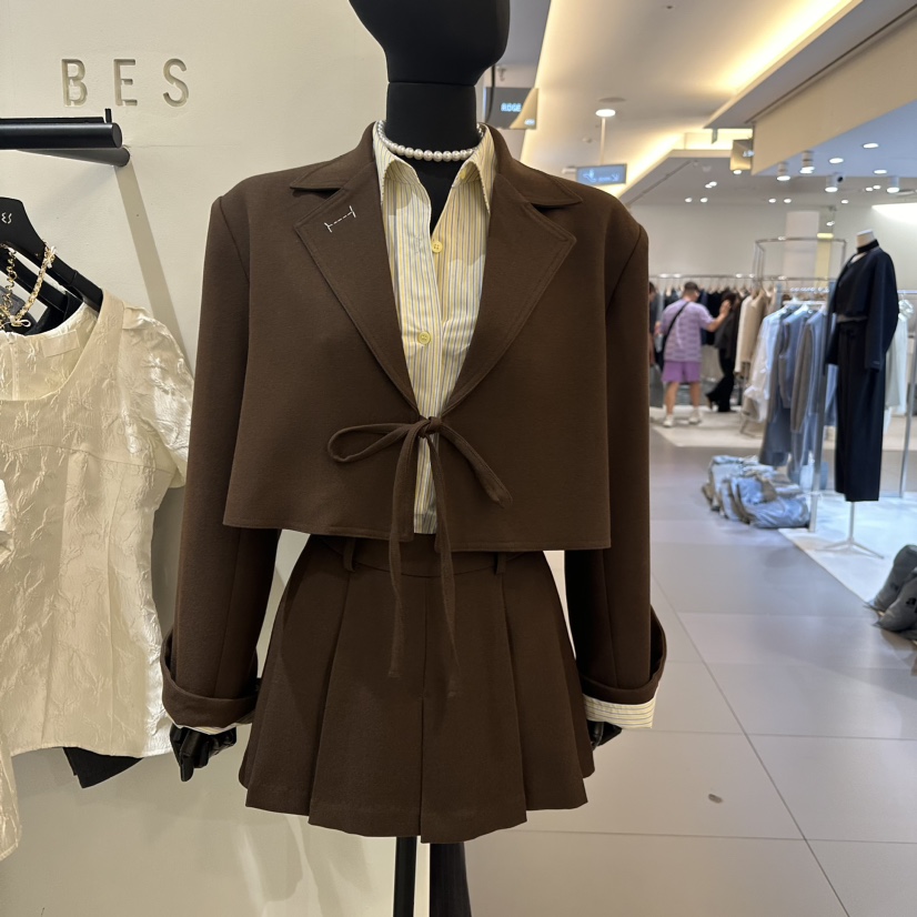 BES韓國直郵東大門代購女裝新品熱賣休閑推薦24秋冬職業裙褲BES裙褲