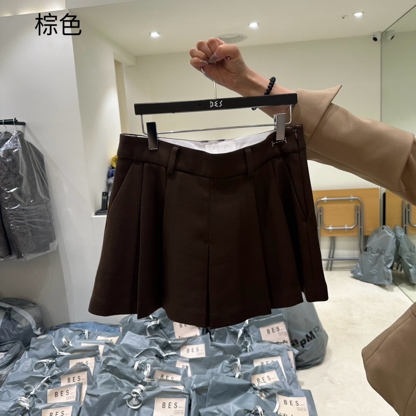 BES韓國直郵東大門代購女裝新品熱賣休閑推薦24秋冬職業裙褲BES裙褲圖色2
