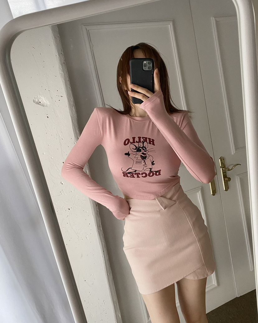 JENNIE韓國直郵女裝新款熱賣時尚推薦休閑人氣24秋冬長袖T恤JENNIE/VENEFIT長袖T恤