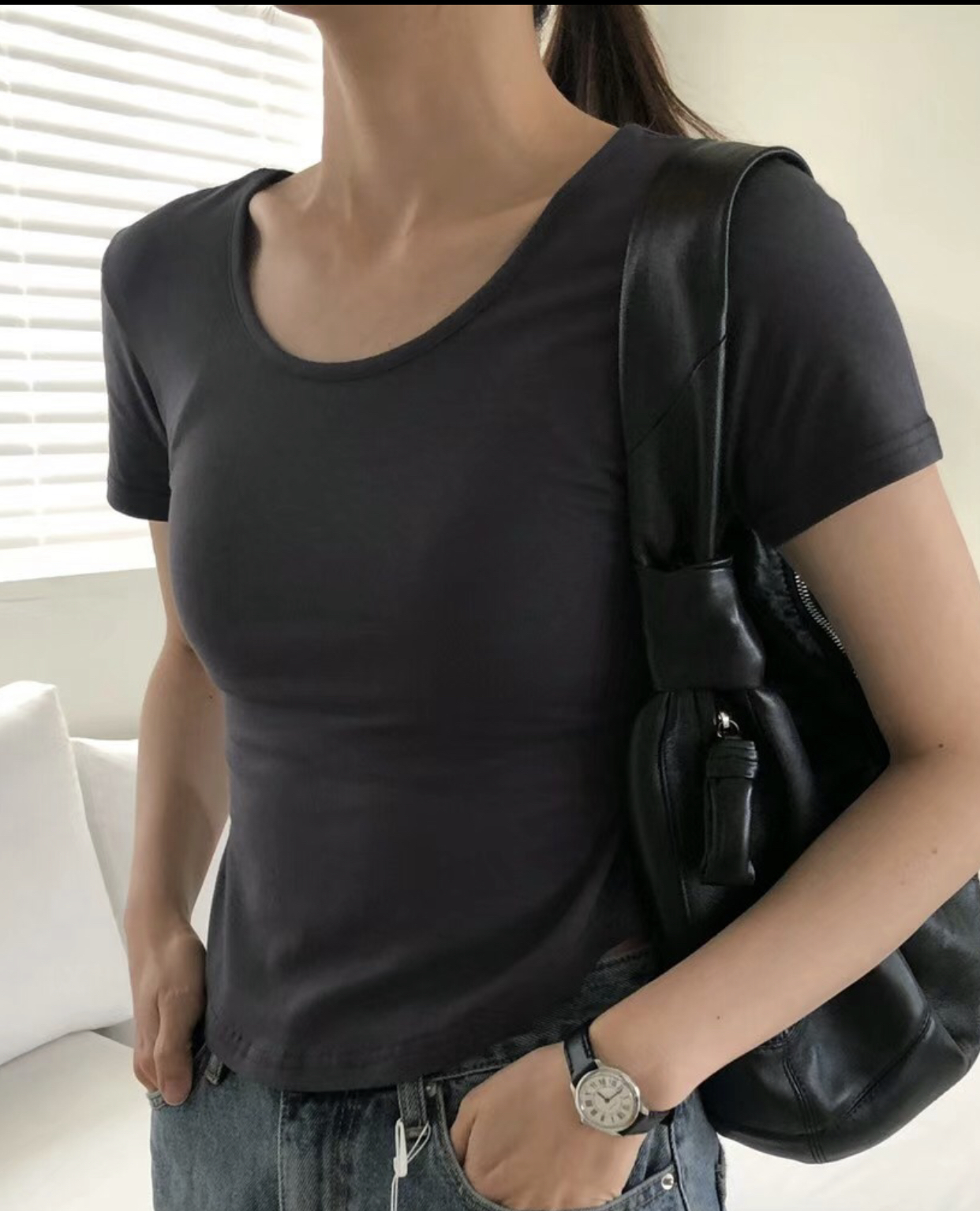 DINING韓國直郵東大門代購女裝新款熱賣時尚職業真品24秋冬T恤DININGT恤