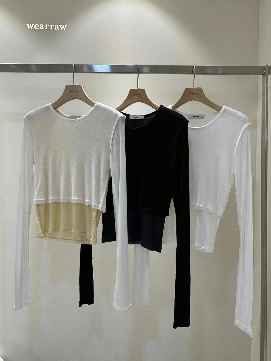 WEARRAW直郵韓國代購女裝新款推薦真品時尚休閑人氣24秋冬T恤WEARRAWT恤
