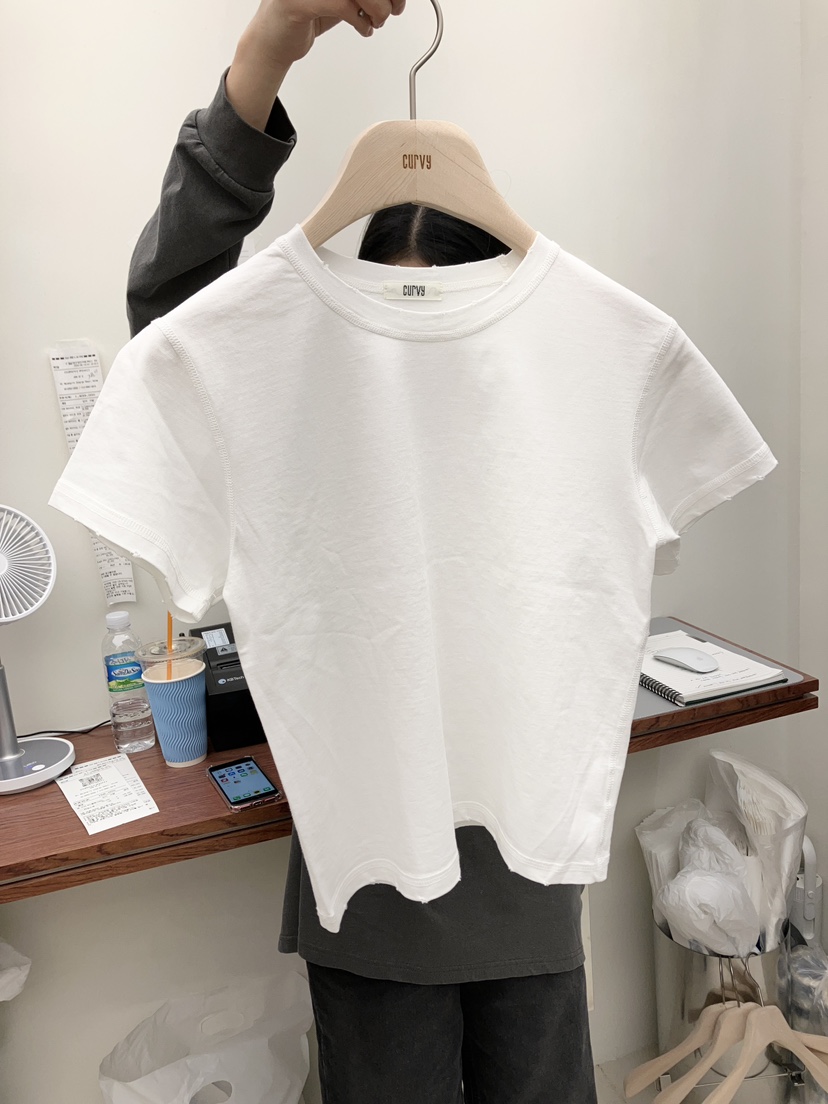 CURVY直郵韓國代購女裝新品真品24秋冬時尚推薦人氣職業T恤CURVYT恤