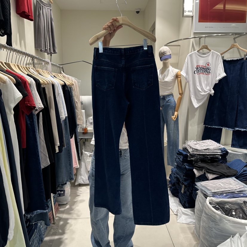 uha韓國直郵東大門實拍女裝新款人氣時尚熱賣推薦休閑牛仔褲uha牛仔褲