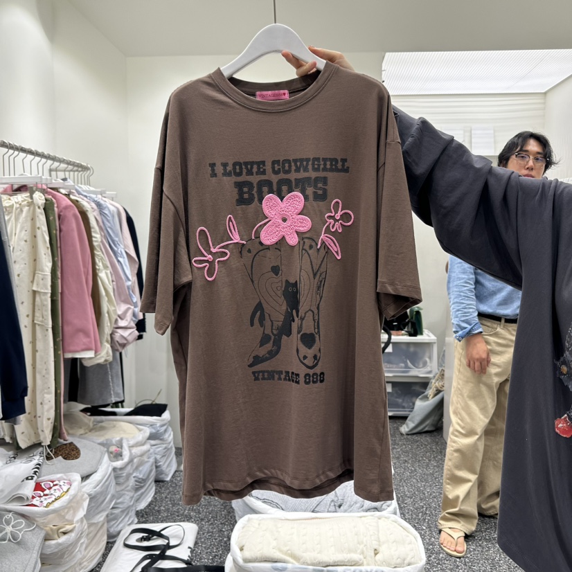 VINTAGE888/TRIPLE EIGHT韓國直郵東大門實拍女裝新品24秋冬T恤VINTAGE888/TRIPLE EIGHTT恤圖色3