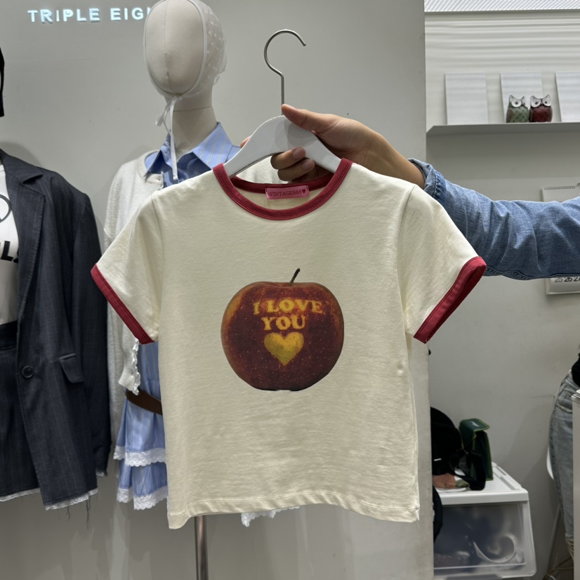 VINTAGE888/TRIPLE EIGHT韓國直郵東大門實拍女裝新品24秋冬T恤VINTAGE888/TRIPLE EIGHTT恤圖色2