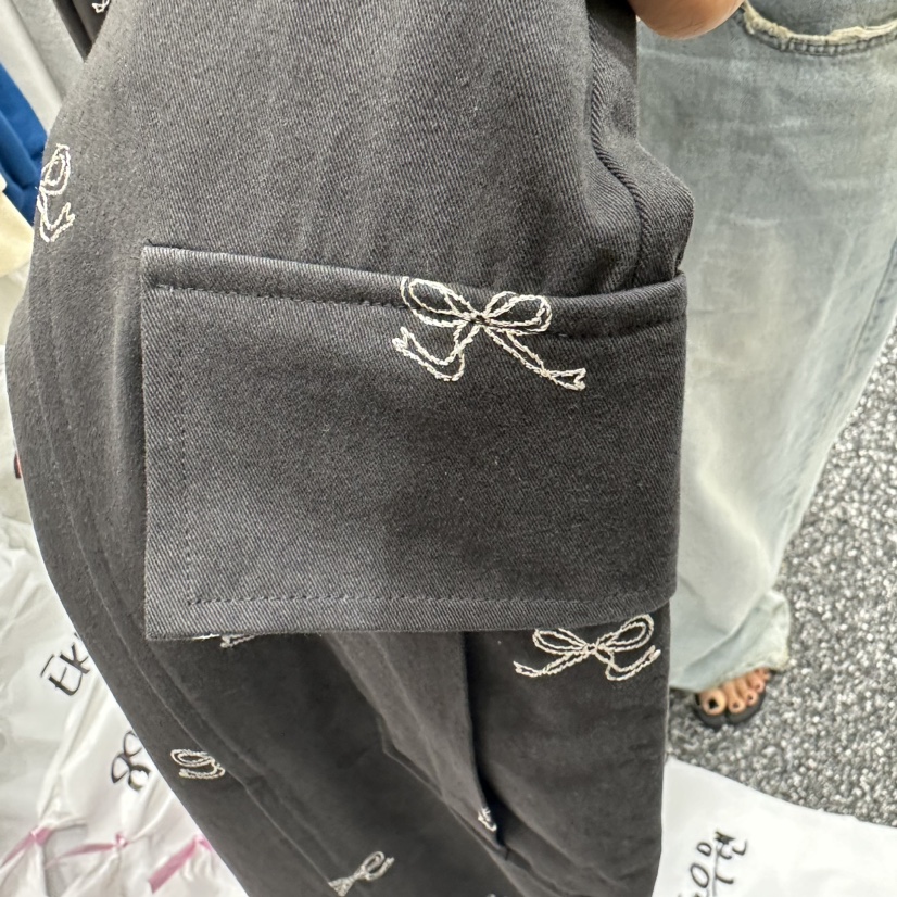 VINTAGE888/TRIPLE EIGHT韓國直郵女裝新品24秋冬休閑褲工裝褲刺繡VINTAGE888/TRIPLE EIGHT休閑褲