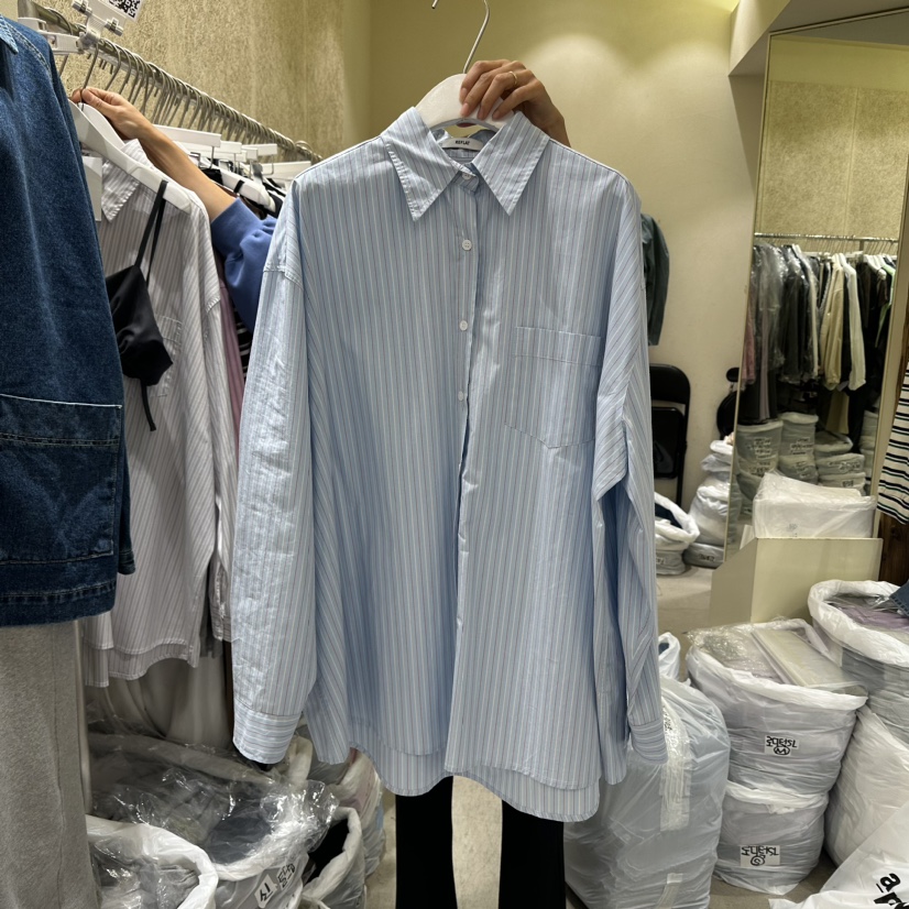 REFLAT韓國直郵東大門代購女裝新品職業時尚24秋冬襯衫蕾絲衫REFLAT襯衫/蕾絲衫圖色1