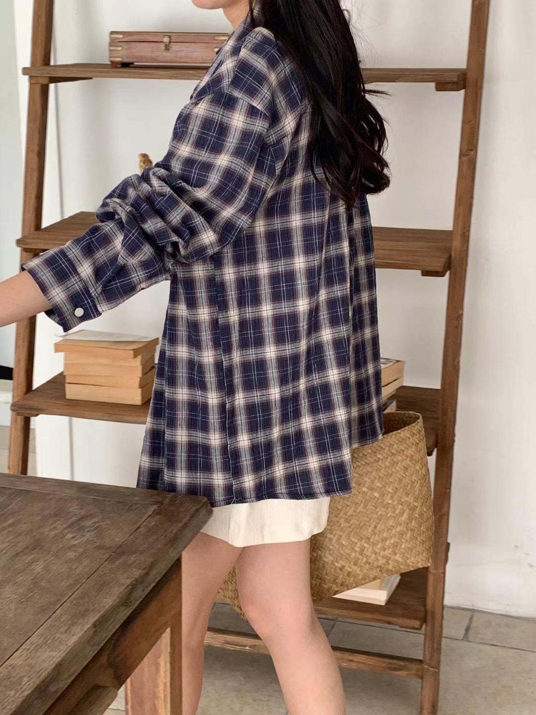 AND SLOW韓國直郵東大門代購女裝新款24秋冬推薦襯衫蕾絲衫VIVIANLEE襯衫/蕾絲衫