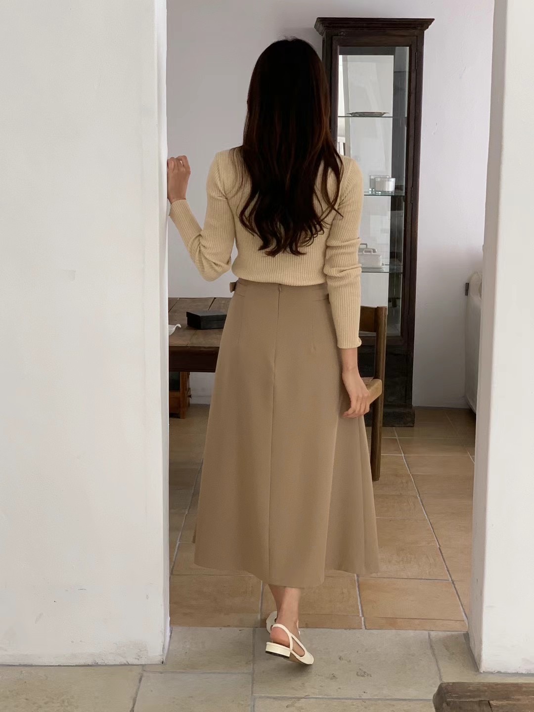 SRAP韓國直郵東大門代購女裝新品職業推薦休閑半身裙中短裙SRAP半身裙/中短裙