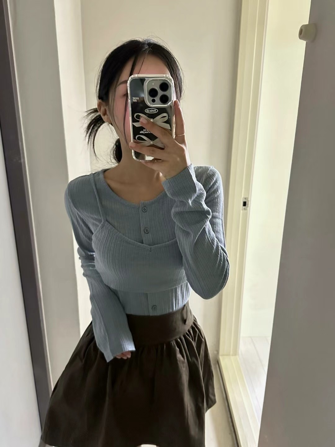 PLEASE直郵韓國代購女裝新款時尚24秋冬熱賣休閑推薦套裝PLEASE套裝圖色2