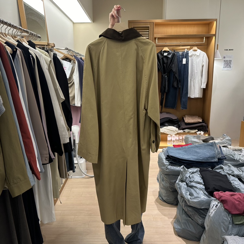 VAN NUVO韓國直郵女裝新品24秋冬休閑職業熱賣人氣長款風衣MOVENNE長款風衣