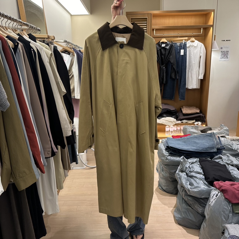 VAN NUVO韓國直郵女裝新品24秋冬休閑職業熱賣人氣長款風衣MOVENNE長款風衣圖色2