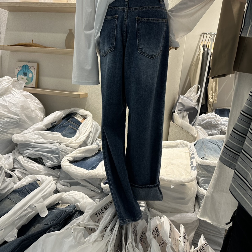 MAGNOLIA36-L韓國直郵女裝新品休閑職業時尚24秋冬牛仔褲MAGNOLIA36-L牛仔褲