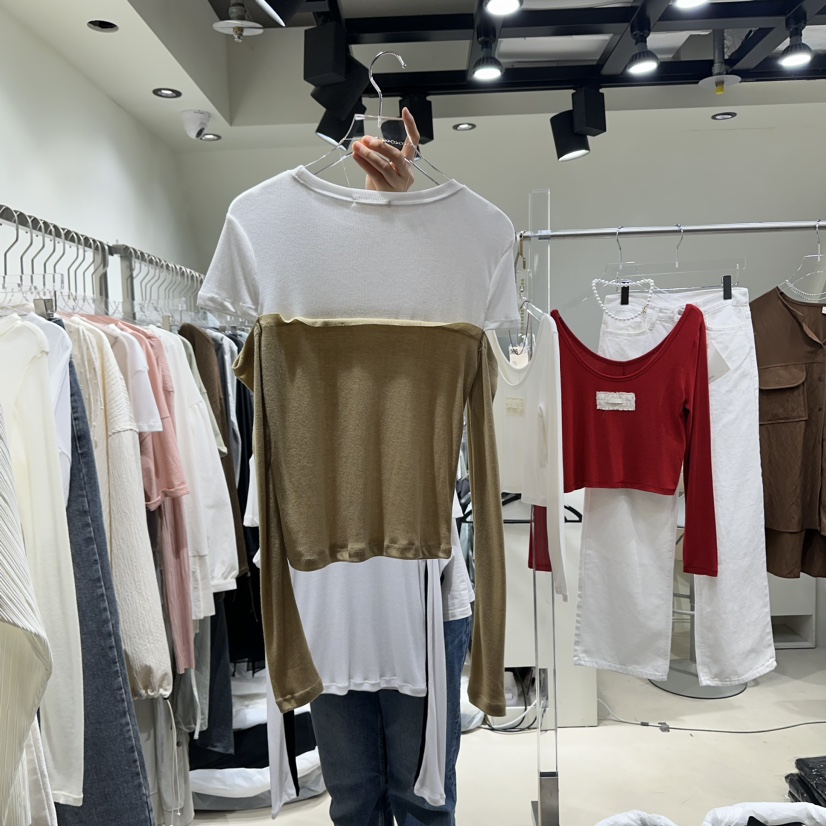 OWNS韓國直郵東大門實拍女裝新品真品推薦熱賣時尚24秋冬長袖T恤OWNS長袖T恤