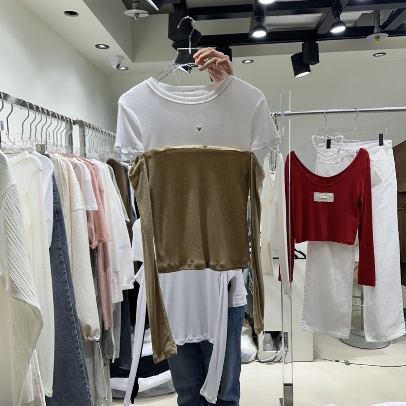 OWNS韓國直郵東大門實拍女裝新品真品推薦熱賣時尚24秋冬長袖T恤OWNS長袖T恤圖色1