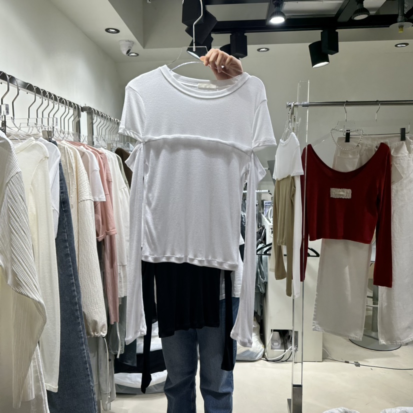 OWNS韓國直郵東大門實拍女裝新品真品推薦熱賣時尚24秋冬長袖T恤OWNS長袖T恤圖色2