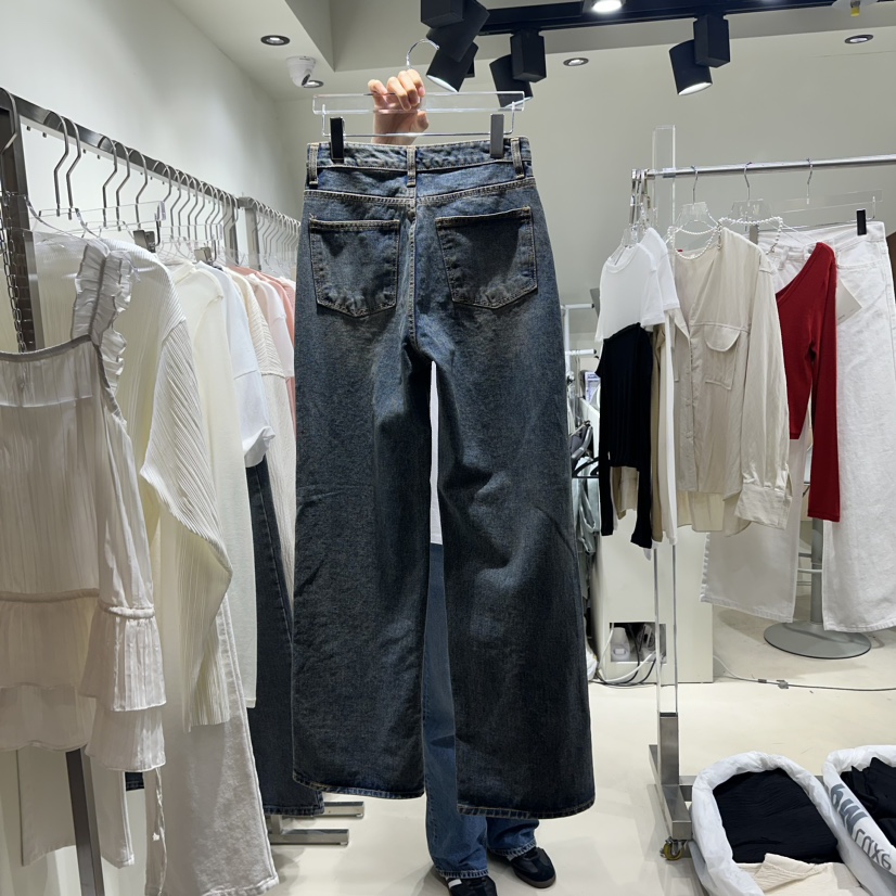 OWNS直郵韓國代購女裝新品職業熱賣推薦真品休閑24秋冬牛仔褲OWNS牛仔褲
