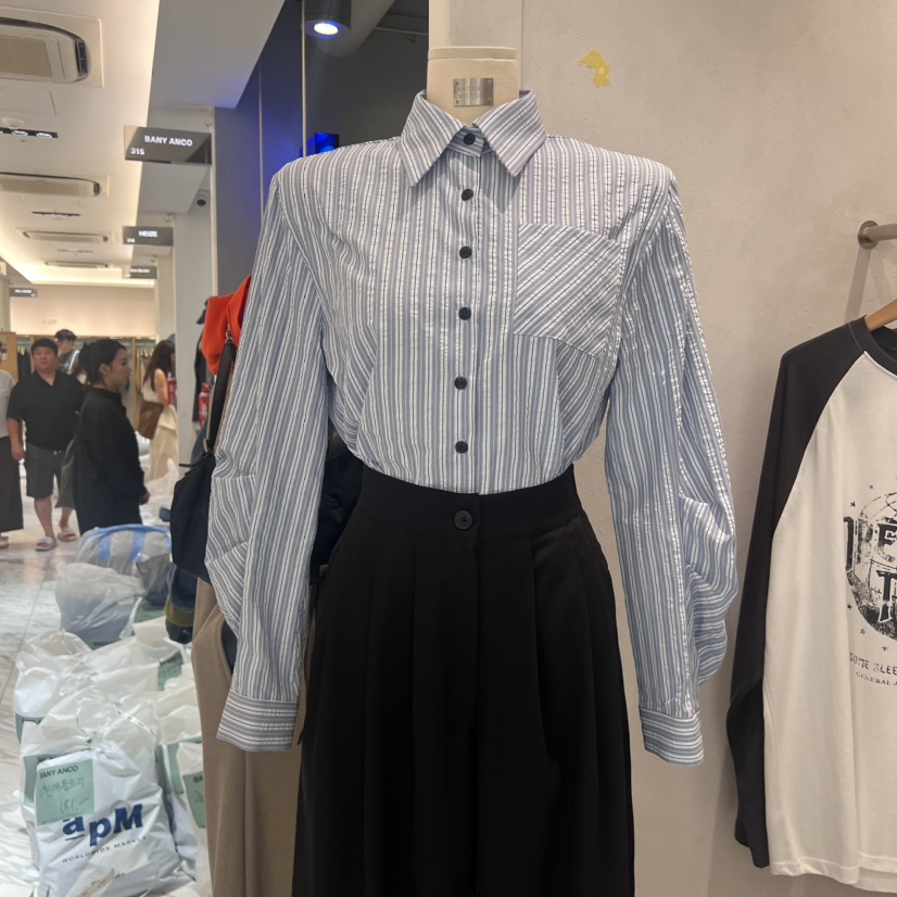 ANOTHER VICTORY韓國直郵女裝新款時尚熱賣休閑襯衫蕾絲衫PRIVIE襯衫/蕾絲衫