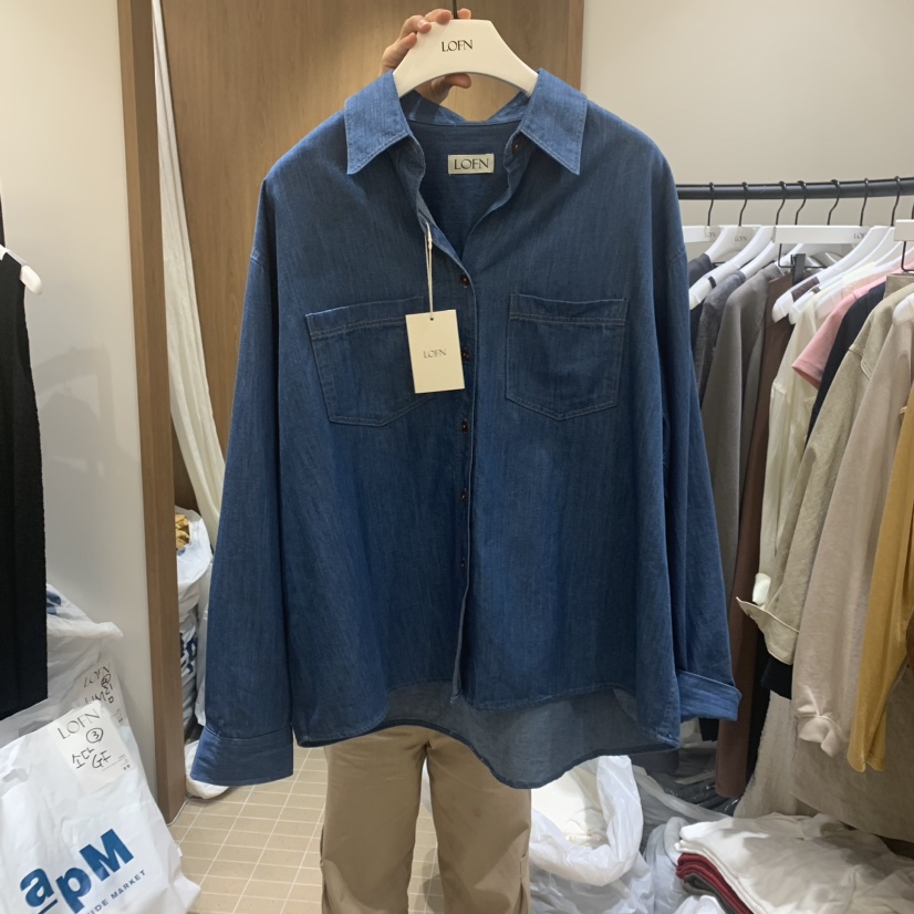 LOFN韓國直郵東大門代購女裝新品熱賣人氣職業時尚襯衫蕾絲衫LOFN襯衫/蕾絲衫