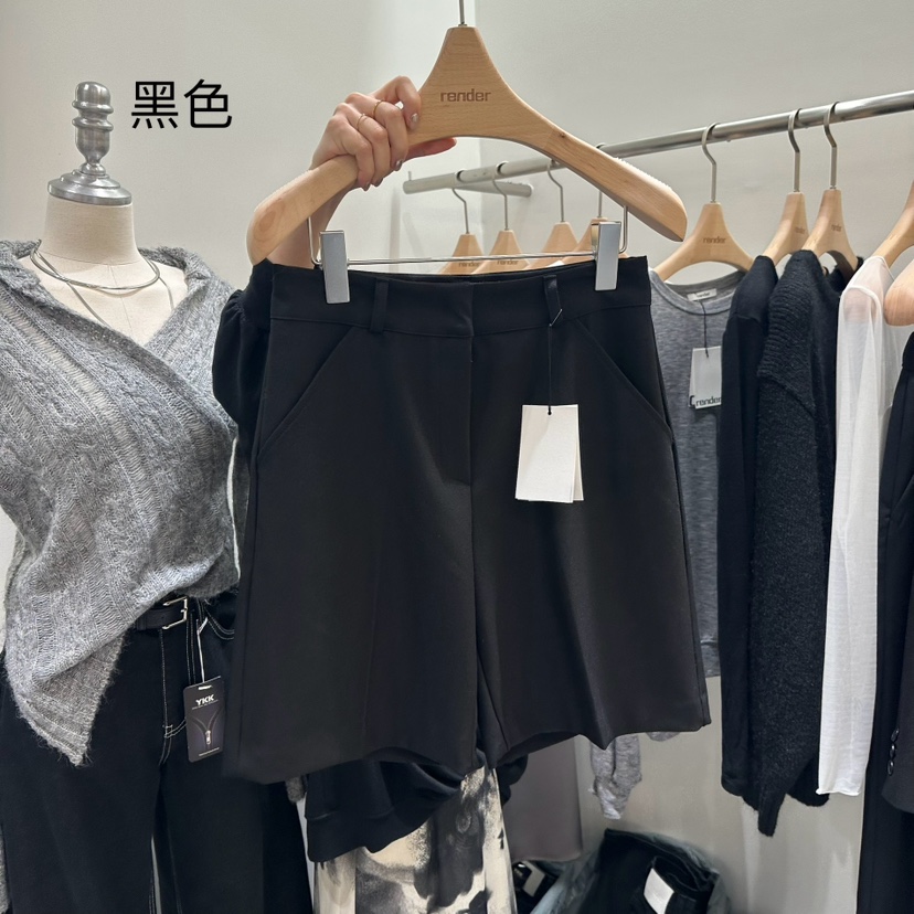 render韓國直郵東大門實拍女裝新款24秋冬休閑職業熱賣短褲RENDER短褲圖色2