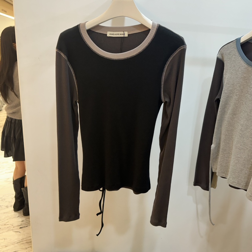 AIME HOPE MAKE韓國直郵東大門代購女裝新款24秋冬長袖T恤AIME HOPE MAKE長袖T恤圖色3