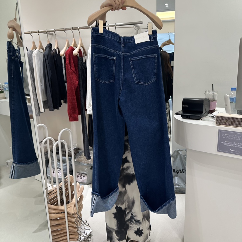 render韓國直郵東大門代購女裝新品職業人氣熱賣時尚牛仔褲RENDER牛仔褲